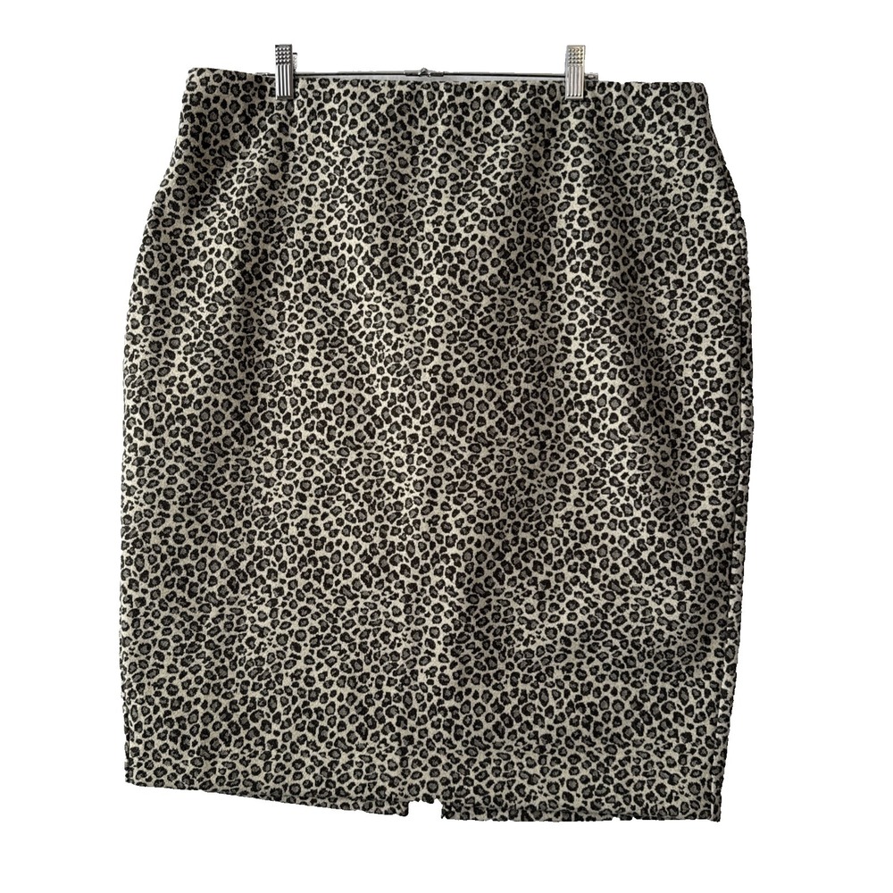 Express NWT Leopard Print High Rise Stretch Pencil Skirt XL Office Siren Sexy